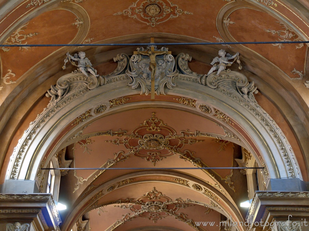 Milan (Italy) - Decorated ceiling of the Church of Santa Francesca Romana
